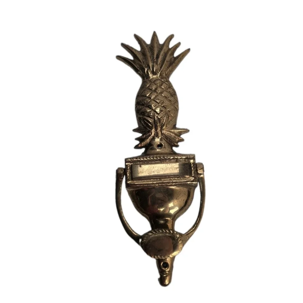Door Knocker Solid Brass Pineapple Victorian Vintage Art Engraveable Beautiful